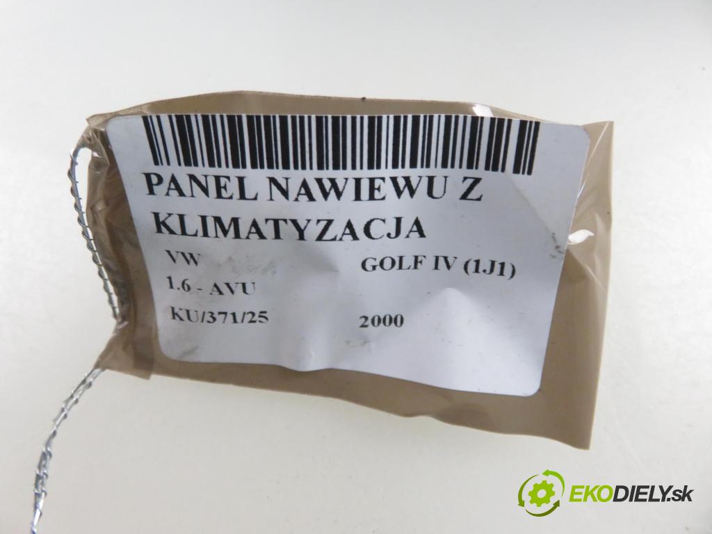 VW GOLF IV (1J1) HB 2000 75,00 1.6 - AVU 1595,00 Panel kúrenia KLIMATIZACE: 1J0820045K