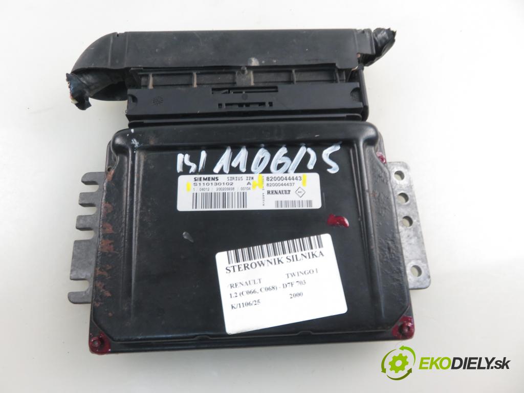 RENAULT TWINGO I (C06_) HB 2000 43,00 1.2 (C066, C068) - D7F 703 1149,00 Riadiaca jednotka Motor 8200044443 ; S110130102A ; 8200044437