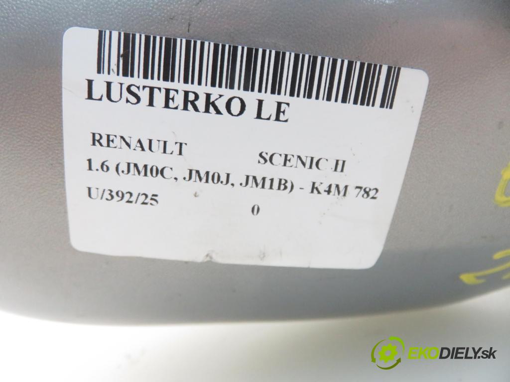 RENAULT SCENIC II (JM0/1_) MINIVAN 2005 83,00 1.6 (JM0C, JM0J, JM1B) - K4M 782 1598,00 zpětné zrcátko LE