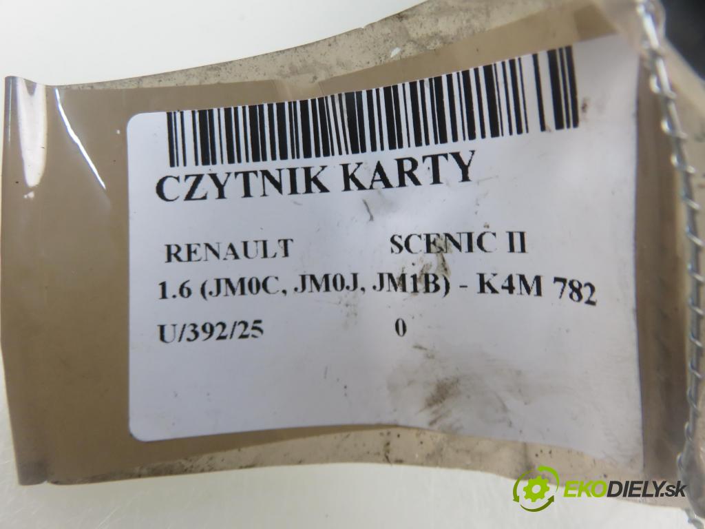 RENAULT SCENIC II (JM0/1_) MINIVAN 2005 83,00 1.6 (JM0C, JM0J, JM1B) - K4M 782 1598,00 čítač KARTY: S118539002C ; 8200125077