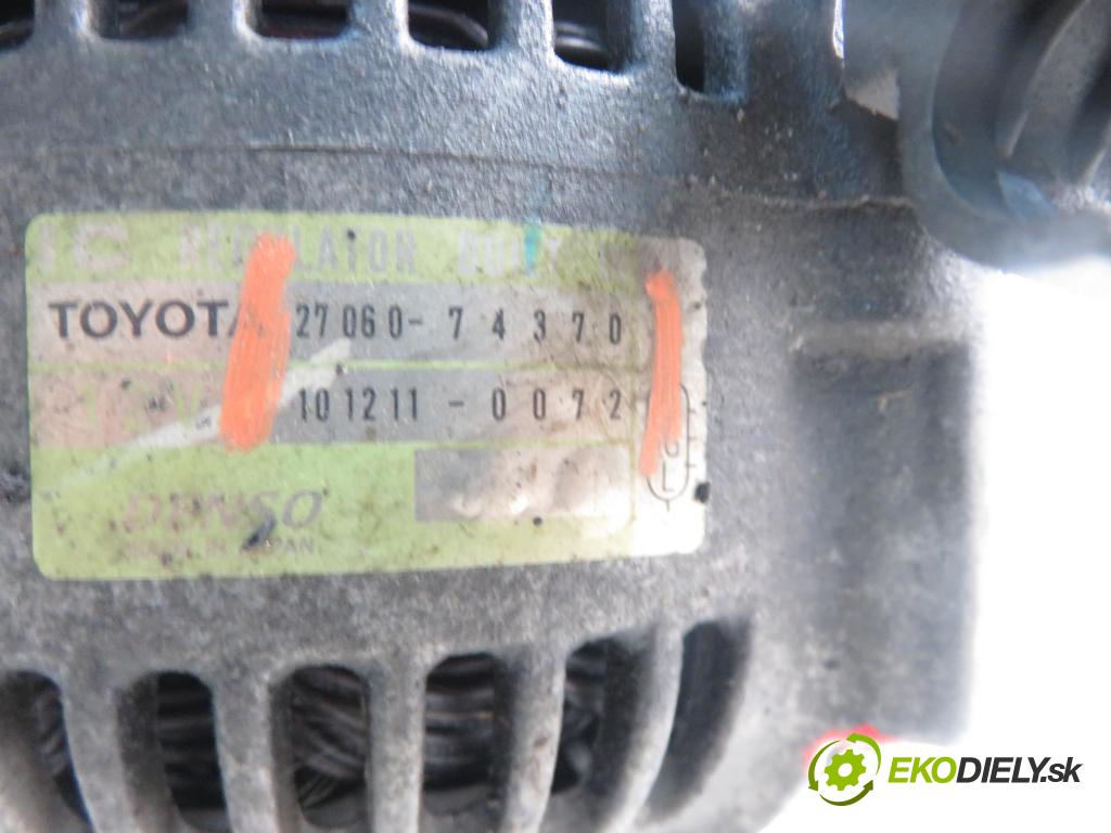 TOYOTA RAV 4 I (_A1_) SUV 1998 95,00 2.0 4WD - 3S-FE 1998,00 Alternátor 2706074370 ; 1012110072 (Alternátor)