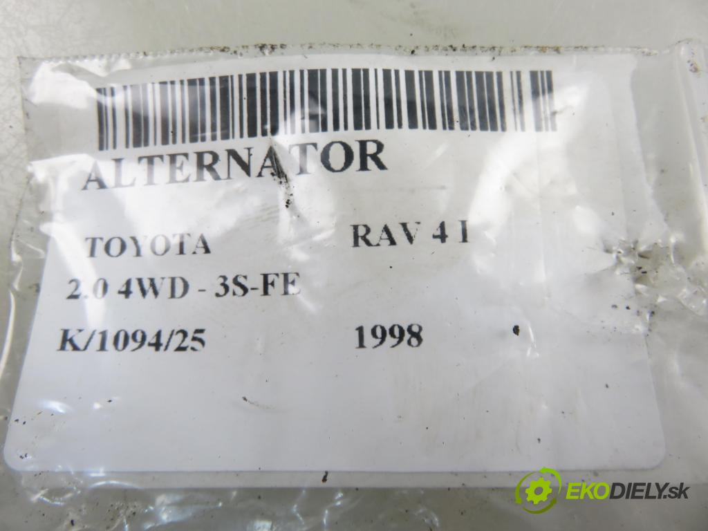 TOYOTA RAV 4 I (_A1_) SUV 1998 95,00 2.0 4WD - 3S-FE 1998,00 Alternátor 2706074370 ; 1012110072 (Alternátor)