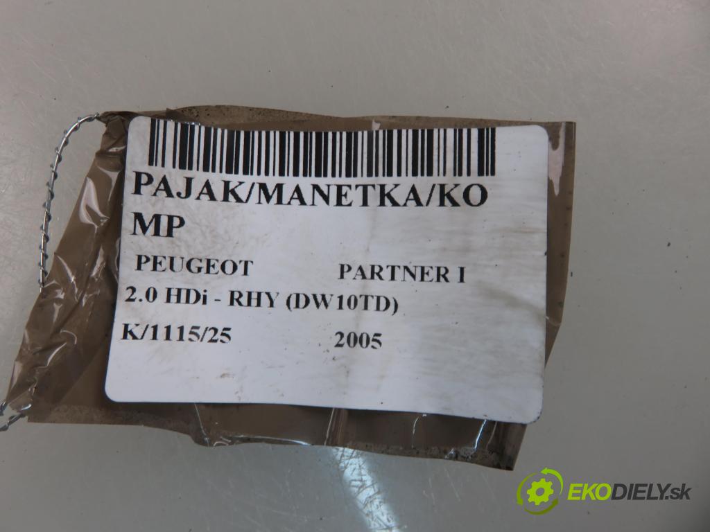 PEUGEOT PARTNER Skrzynia (5_, G_) FURGON 2005 66,00 2.0 HDi - RHY (DW10TD) 1997,00 PAKA/ŘAZENÍ/SADA: 96574406XT