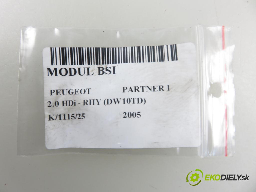 PEUGEOT PARTNER Skrzynia (5_, G_) FURGON 2005 66,00 2.0 HDi - RHY (DW10TD) 1997,00 MODUL BSI S118085120E