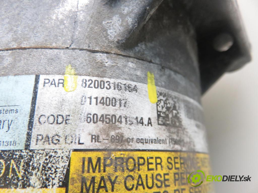 RENAULT SCENIC II (JM0/1_) MINIVAN 2005 83,00 1.6 (JM0C, JM0J, JM1B) - K4M 782 1598,00 KOMPRESOR: klimatizácie 8200316164 (Kompresor klimatizácie)