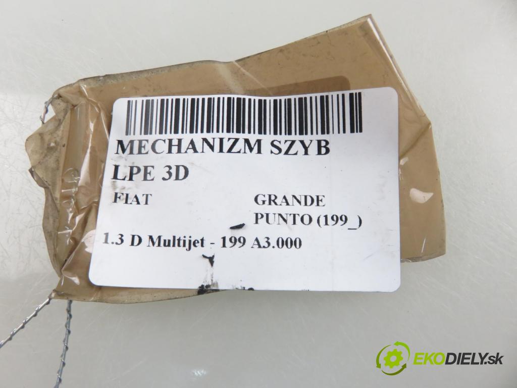 FIAT GRANDE PUNTO (199_) HB 2006 66,00 1.3 D Multijet 90 - 199 A3.000 1248,00 mechanismus oken 3D 51786729