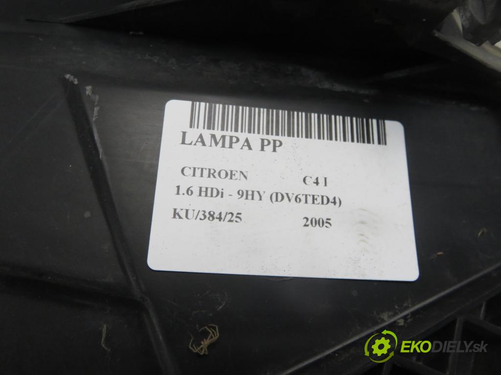CITROEN C4 I (LC_) HB 2005 80,00 1.6 HDi - 9HY (DV6TED4) 1560,00 Svetlo PP 9646893880