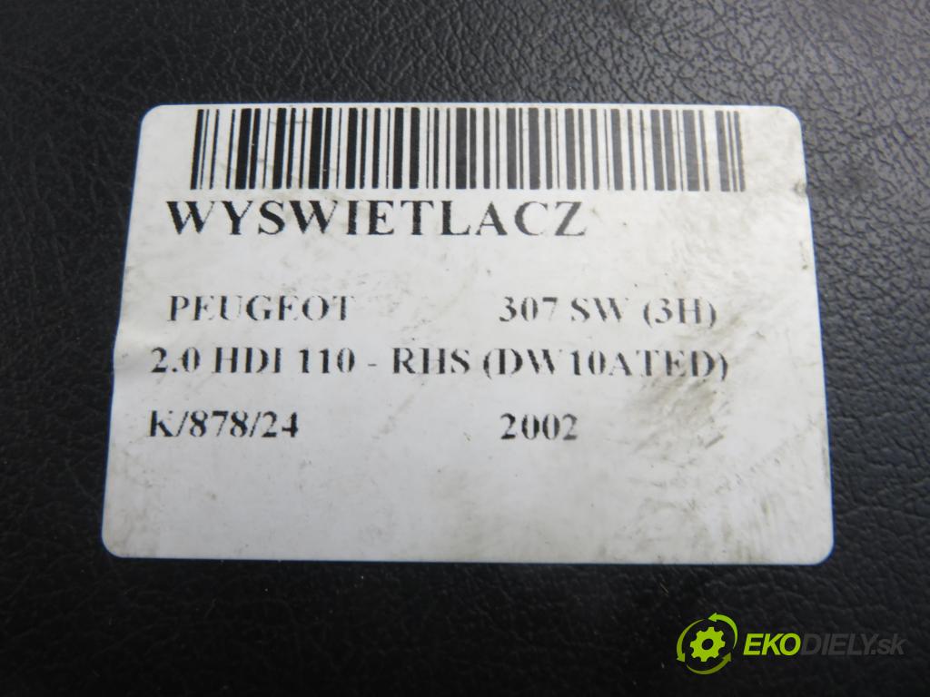 PEUGEOT 307 SW (3H) KOMBI 2002 79,00 2.0 HDI 110 - RHS 1997,00 ZOBRAZIT: 9646652577