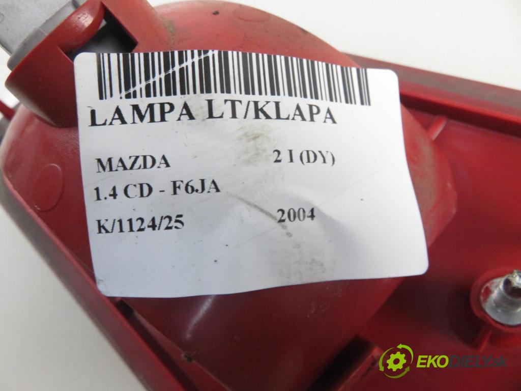 MAZDA 2 (DY) HB 2004 50,00 1.4 CD - F6JA 1399,00 světlo levé zadní kufr 2N396483501