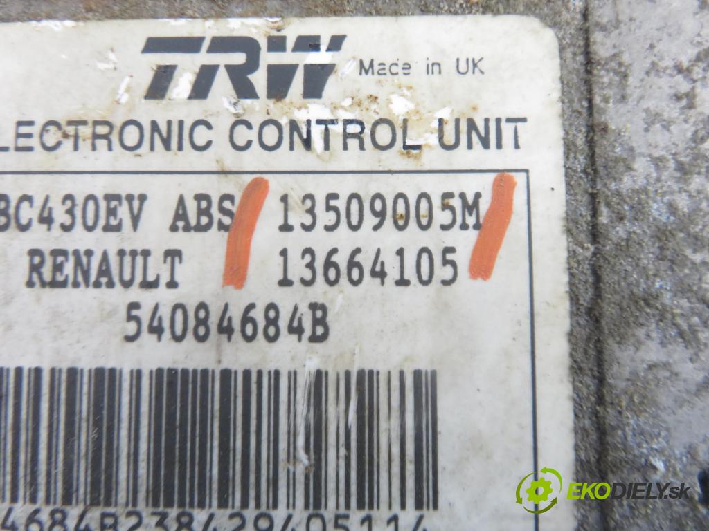 OPEL VIVARO A Skrzynia (X83) FURGON 2005 99,00 2.5 DTI 135 - G9U 730 2464,00 Pumpa ABS 13509005M ; 13664105 (Pumpa ABS)