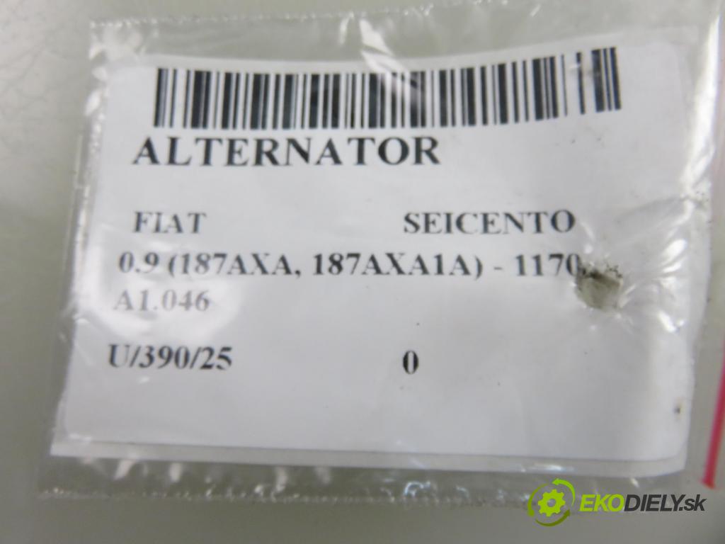 FIAT SEICENTO / 600 (187_) HB 1997 29,00 0.9 39 - 1170 A1.046 899,00 Alternátor  (Alternátor)