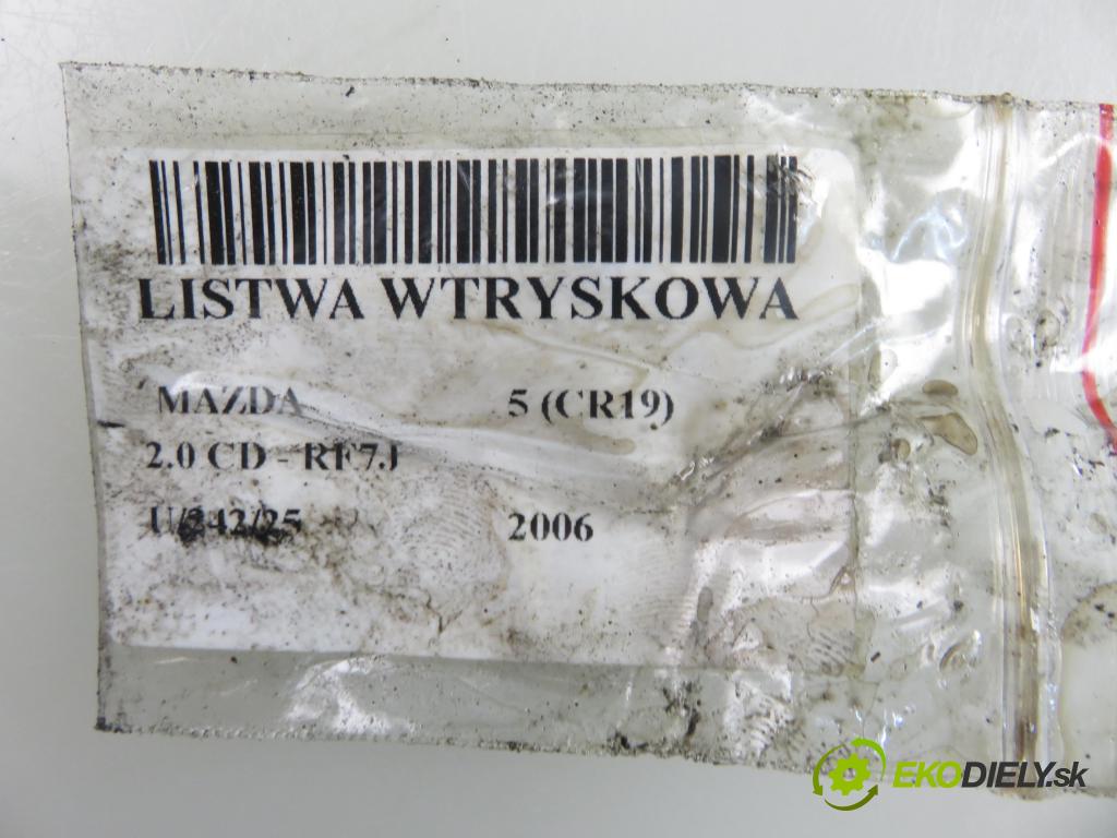 MAZDA 5 (CR19) MINIVAN 2006 105,00 2.0 MZR-CD 143 - RF7J 1998,00 Lišta vstrekovacia  (Vstrekovacia lišta)