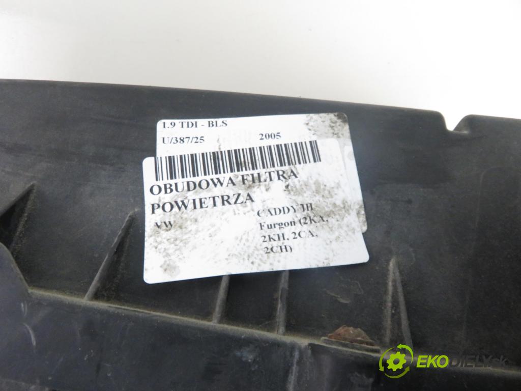VW CADDY III Furgon (2KA, 2KH, 2CA, 2CH) FURGON 2005 77,00 1.9 TDI - BLS 1896,00 obal filtra vzduchu 3C0129607AD ; 3C0129601AJ (Kryt vzduchového filtru)
