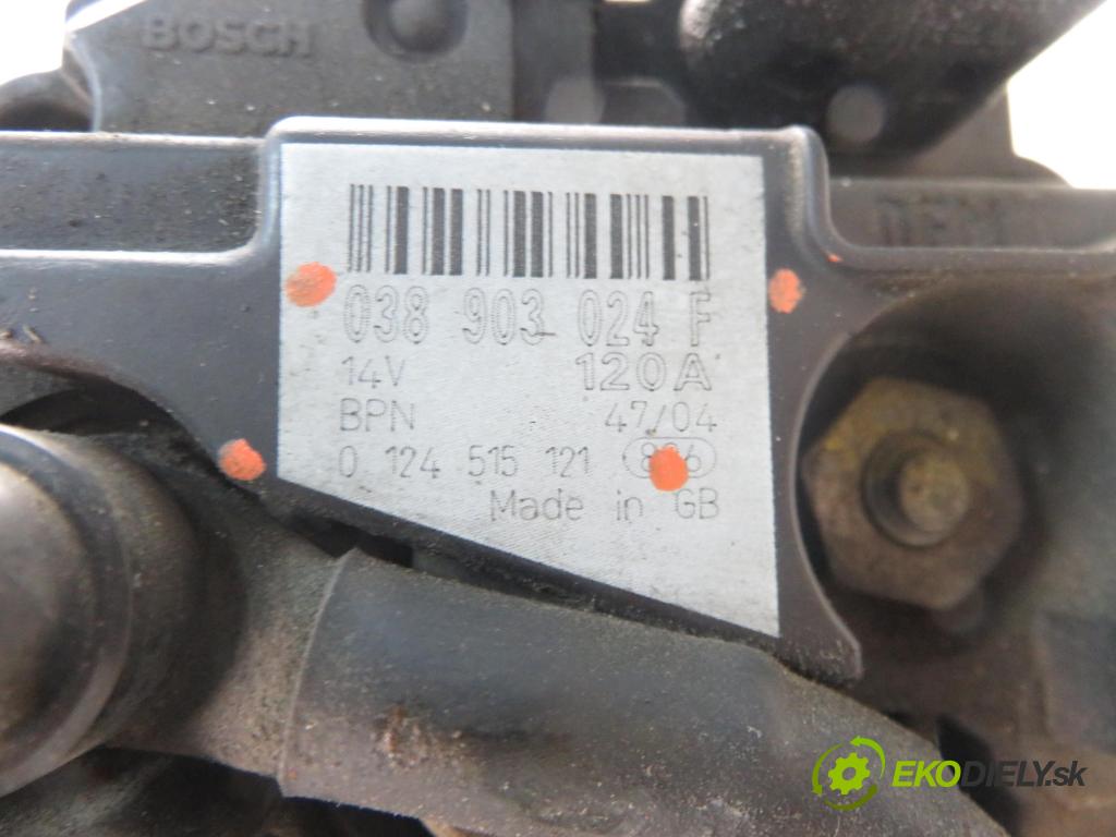 SKODA OCTAVIA I Combi (1U5) KOMBI 2004 74,00 1.9 TDI 4x4 - ATD 1896,00 Alternátor 038903024F ; 0124515121 (Alternátor)