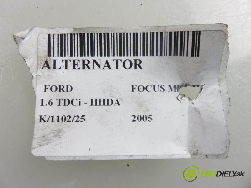 FORD FOCUS II (DA_, HCP) HB 2005 66,00 1.6 TDCi 90 - HHDA 1560,00 Alternátor 1042103523 (Alternátor)