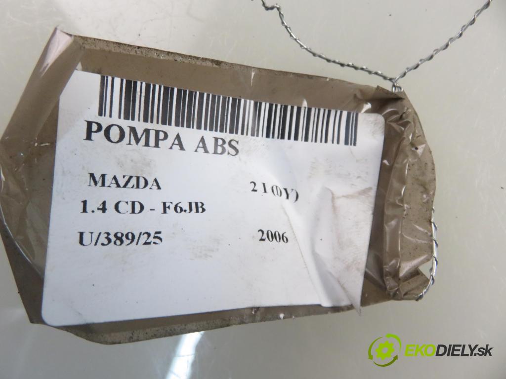 MAZDA 2 (DY) HB 2006 50,00 1.4 CD - F6JB 1399,00 Pumpa ABS 10097001173 ; 10020700514 (Pumpa ABS)