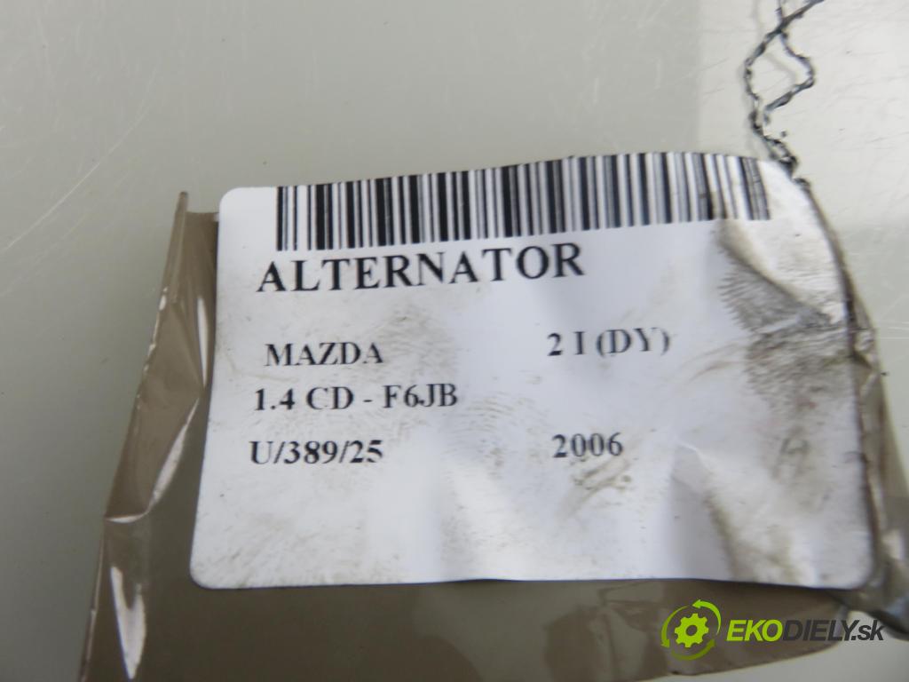 MAZDA 2 (DY) HB 2006 50,00 1.4 CD - F6JB 1399,00 Alternátor 2S6TAA (Alternátor)
