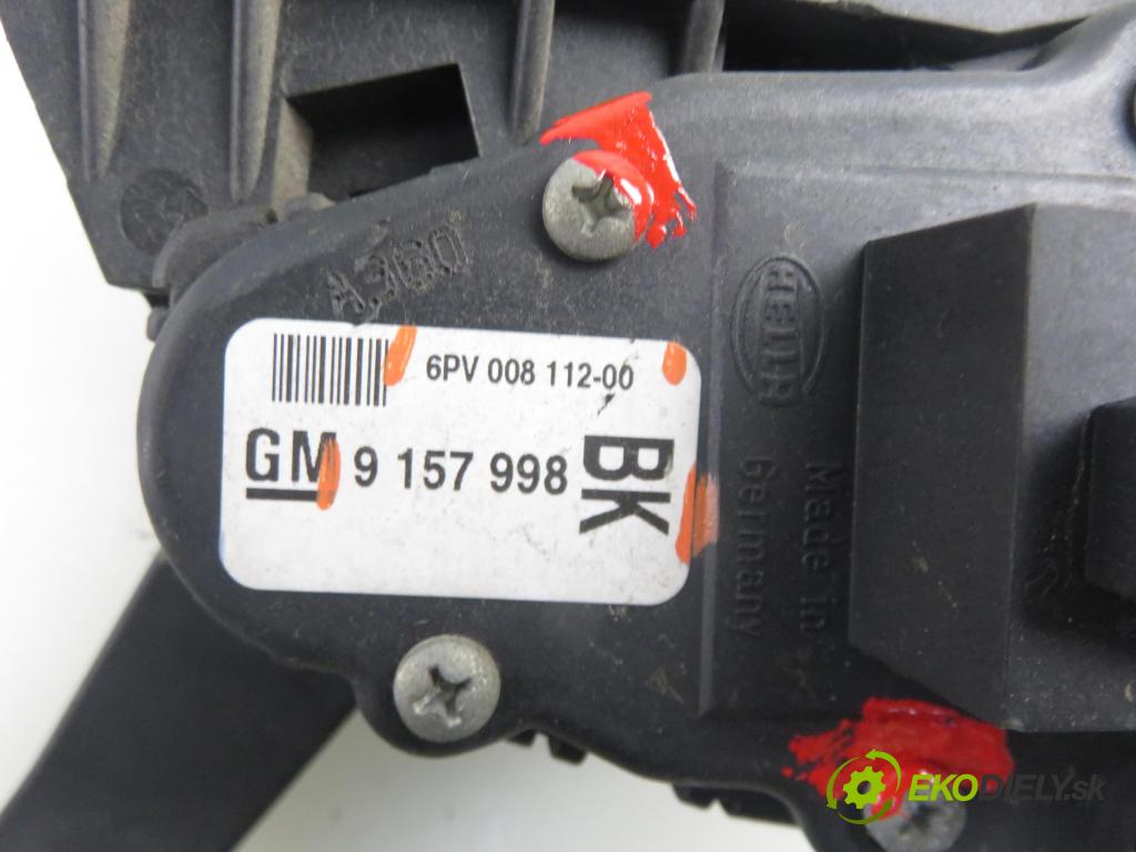 OPEL ASTRA G coupe (F07_) COUPE 2002 92,00 1.8 16V - Z 18 XE 1796,00 Potenciometer plynu 9157998BK ; 6PV00811200 (Potenciometer plynového pedálu)