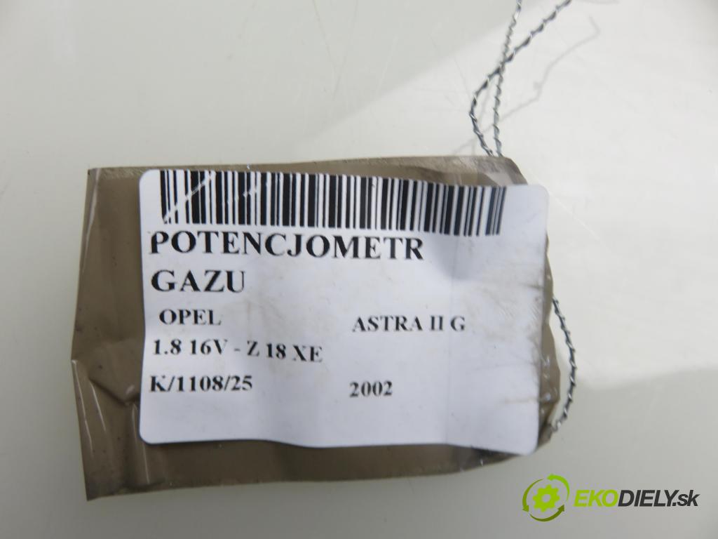 OPEL ASTRA G coupe (F07_) COUPE 2002 92,00 1.8 16V - Z 18 XE 1796,00 Potenciometer plynu 9157998BK ; 6PV00811200 (Potenciometer plynového pedálu)