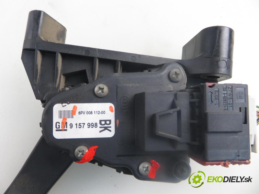 OPEL ASTRA H Kombi (A04) KOMBI 2006 110,00 1.9 CDTI - Z 19 DTH 1910,00 Potenciometer plynu 9157998BK ; 6PV00811200 (Potenciometer plynového pedálu)