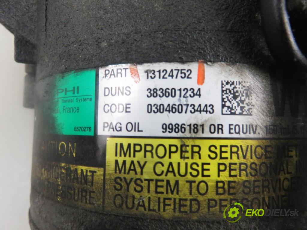 OPEL ASTRA H Kombi (A04) KOMBI 2006 110,00 1.9 CDTI - Z 19 DTH 1910,00 KOMPRESOR: klimatizácie 13124752 (Kompresor klimatizácie)