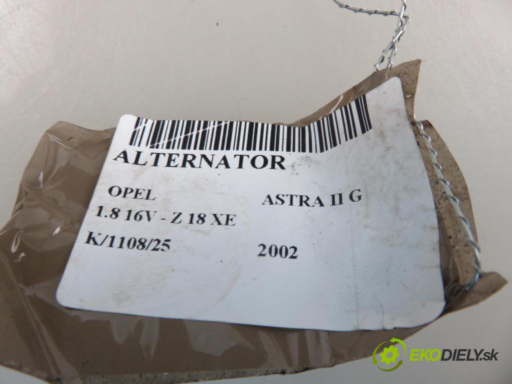 OPEL ASTRA G coupe (F07_) COUPE 2002 92,00 1.8 16V - Z 18 XE 1796,00 Alternátor 0124415002 ; 9056971 (Alternátor)