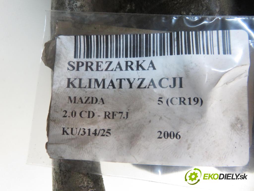 MAZDA 5 (CR19) VAN 2006 105,00 2.0 MZR-CD 143 - RF7J 1998,00 KOMPRESOR: klimatizácie  (Kompresor klimatizácie)