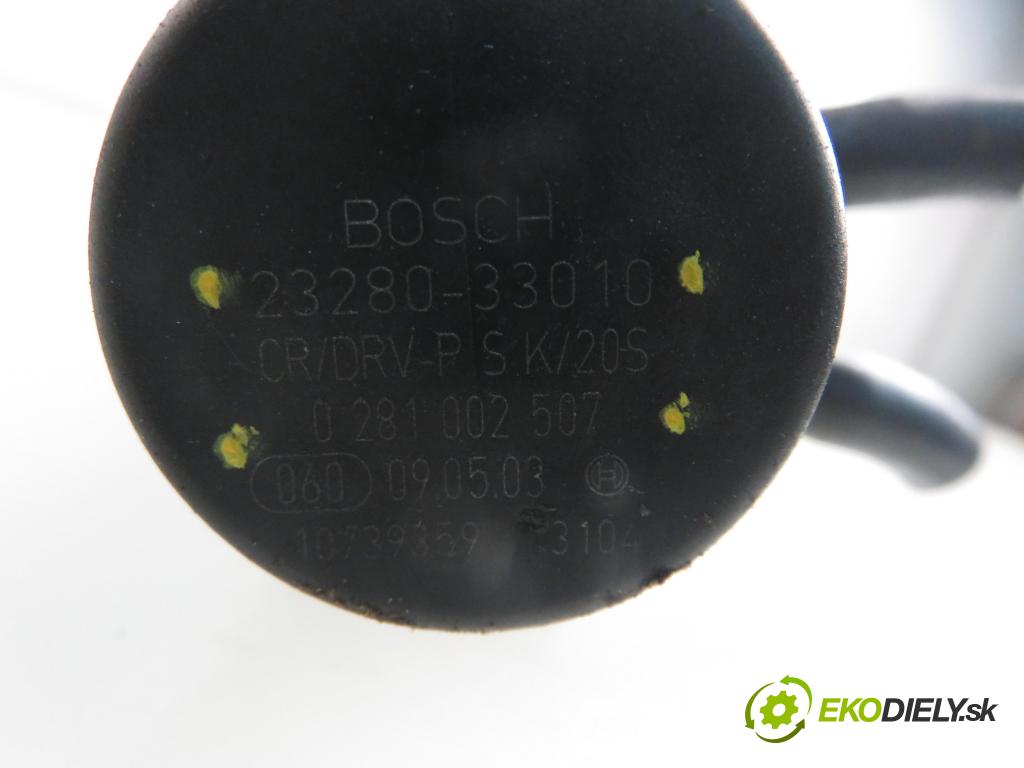 TOYOTA YARIS (_P1_) HB 2004 55,00 1.4 D-4D (NLP10_) - 1ND-TV 1364,00 lišta vstřikovací 2328033010 ; 0445214032 ; 0281002521 (Vstřikovací lišta)