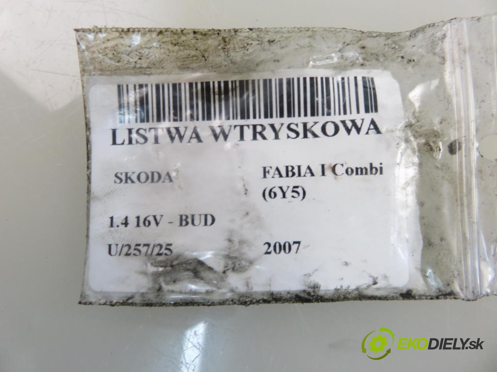 SKODA FABIA I Combi (6Y5) KOMBI 2007 59,00 1.4 16V - BUD 1390,00 Lišta vstrekovacia 036906031AG ; 036133319BT (Vstrekovacia lišta)