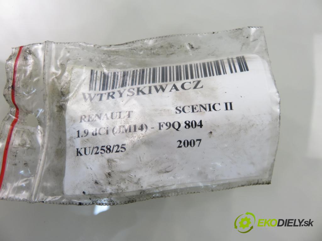 RENAULT SCENIC II (JM0/1_) MINIVAN 2007 0,00 1.9 dCi (JM14) - F9Q 804 1870,00 vstrekovač 8200389369 ; 0445110230 (Vstrekovač paliva)
