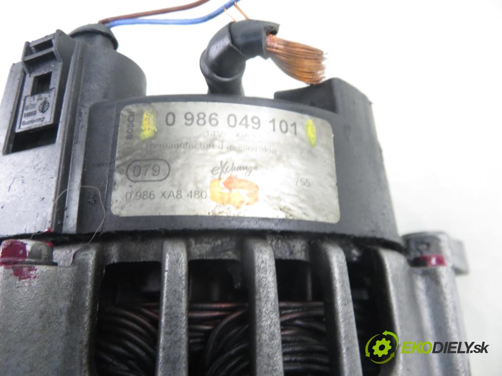 VW GOLF IV (1J1) HB 1999 55,00 1.4 16V - APE 1390,00 Alternátor 0986049101 (Alternátor)