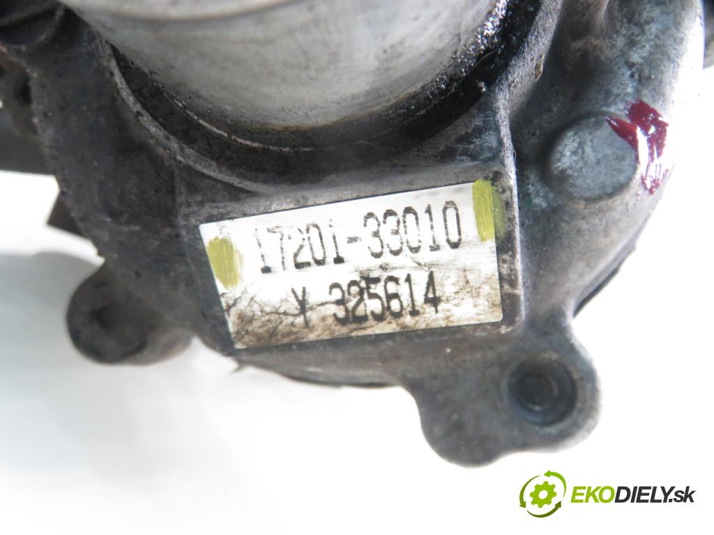 TOYOTA YARIS (_P1_) HB 2004 55,00 1.4 D-4D (NLP10_) - 1ND-TV 1364,00 RYCHLONABÍJEČKA: 1720133010 (Kompletní turbodmychadlo)