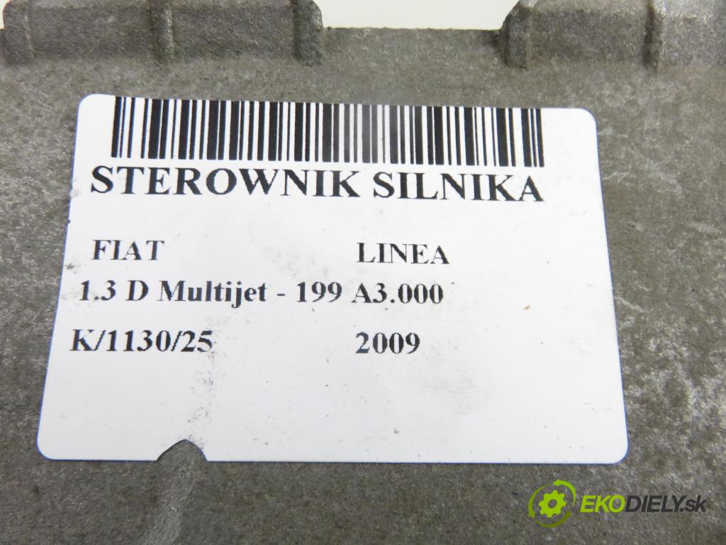 FIAT LINEA (323_) SEDAN 2009 66,00 1.3 D Multijet 90 1248,00 Riadiaca jednotka Motor 51862556 ; MJD6F3Z1