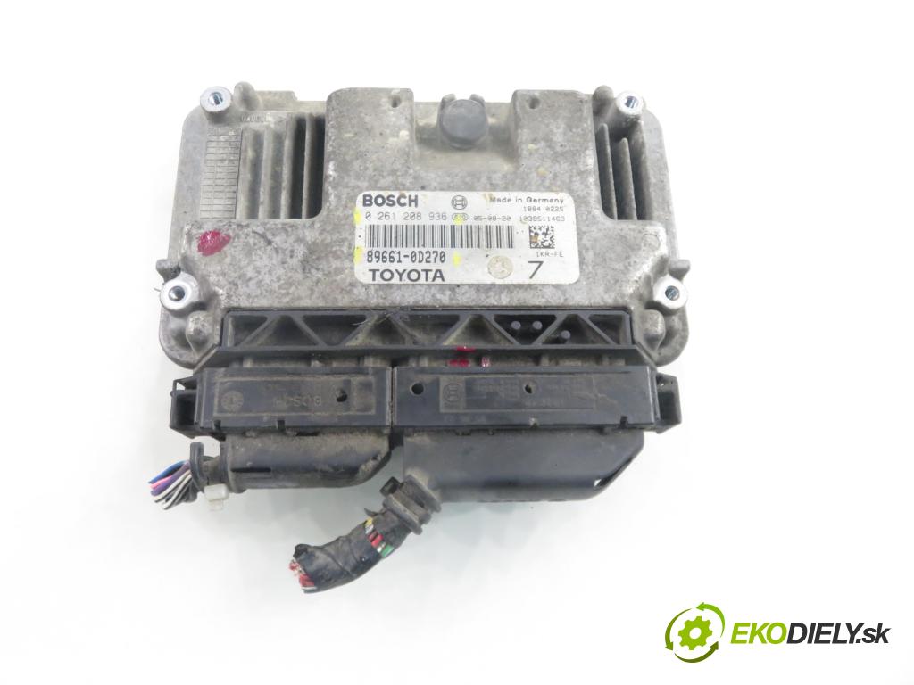 TOYOTA YARIS (_P9_) HB 2005 51,00 1.0 VVT-i (KSP90_) - 1KR-FE 998,00 Riadiaca jednotka Motor 8966052D30 ; 896610D270 ; 0261208936