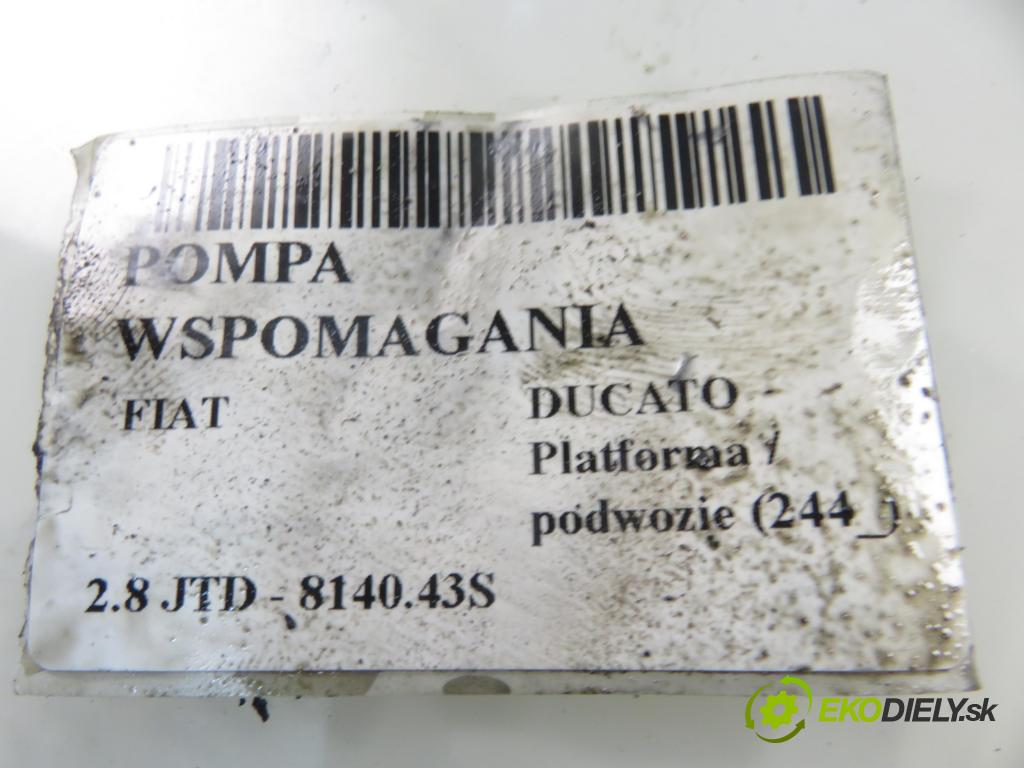 FIAT DUCATO Platforma / podwozie (244_) KABINA/PLATFORMA 2005 94,00 2.8 JTD 2798,00 Pumpa servočerpadlo 7683955114 (Servočerpadlo)
