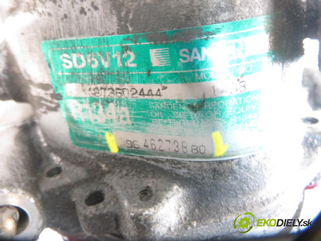 PEUGEOT 206 SW (2E/K) KOMBI 2004 50,00 1.4 HDi - 8HX (DV4TD) 1398,00 KOMPRESOR: klimatizácie 9646273880 (Kompresor klimatizácie)