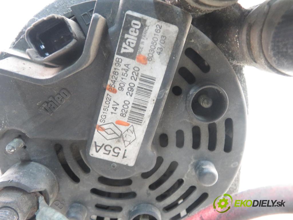 RENAULT SCENIC II (JM0/1_) MINIVAN 2004 88,00 1.9 DCI - F9Q 812 1870,00 Alternátor 8200290220 ; SG15L027 (Alternátor)