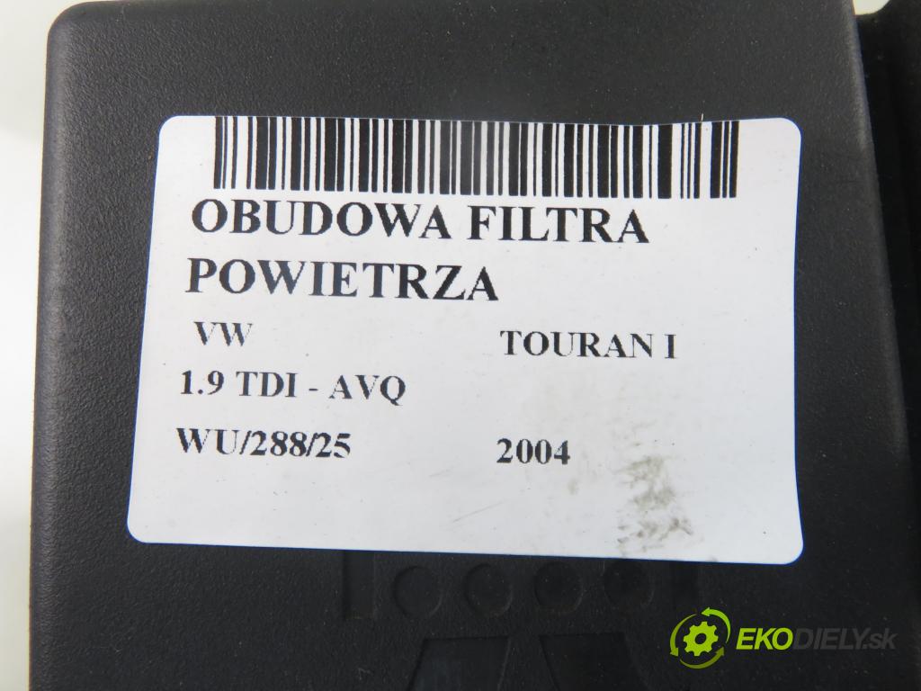 VW TOURAN (1T1, 1T2) MINIVAN 2004 74,00 1.9 TDI PD 100 - AVQ 1896,00 Obal filtra vzduchu 1K0129607P ; 1K0129601AF (Obal vzduchového filtra)