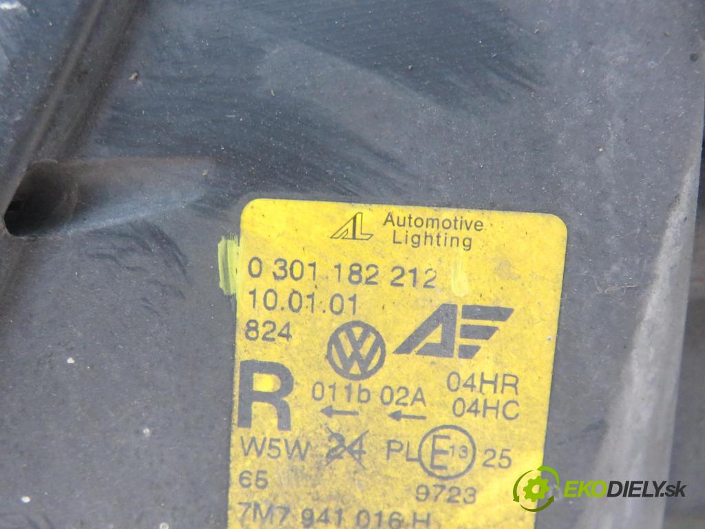SEAT ALHAMBRA (7V8, 7V9) MINIVAN 2001 85,00 1.9 TDI PD 115 - AUY 1896,00 Svetlo PP 0301182212 ; 1305239199