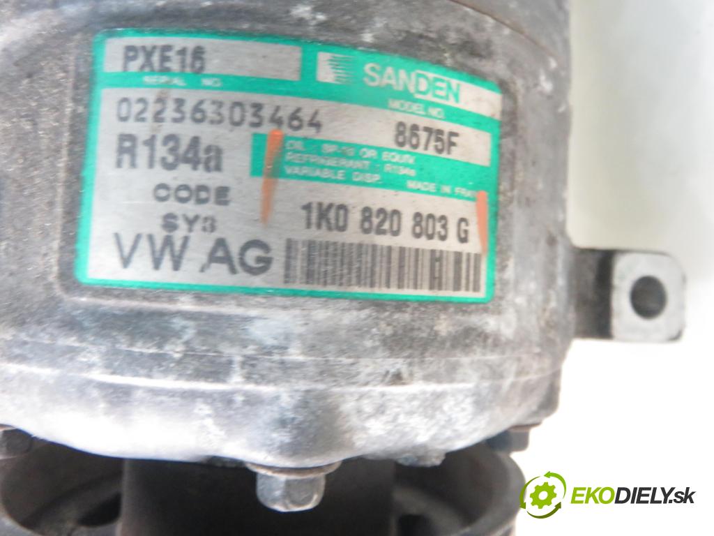 VW TOURAN (1T1, 1T2) MINIVAN 2004 74,00 1.9 TDI PD 100 - AVQ 1896,00 KOMPRESOR: klimatizácie 1K0820803G (Kompresor klimatizácie)
