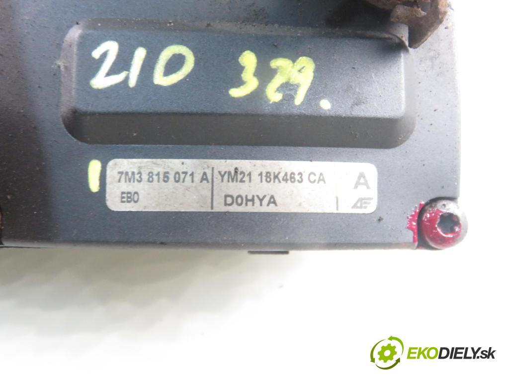 VW SHARAN (7M8, 7M9, 7M6) MINIVAN 2002 85,00 1.9 TDI PD 115 - AUY 1896,00 Webasto 7M3815071A ; YM2118K463CA ; D5WZ (Webasto (nezávislé topení))