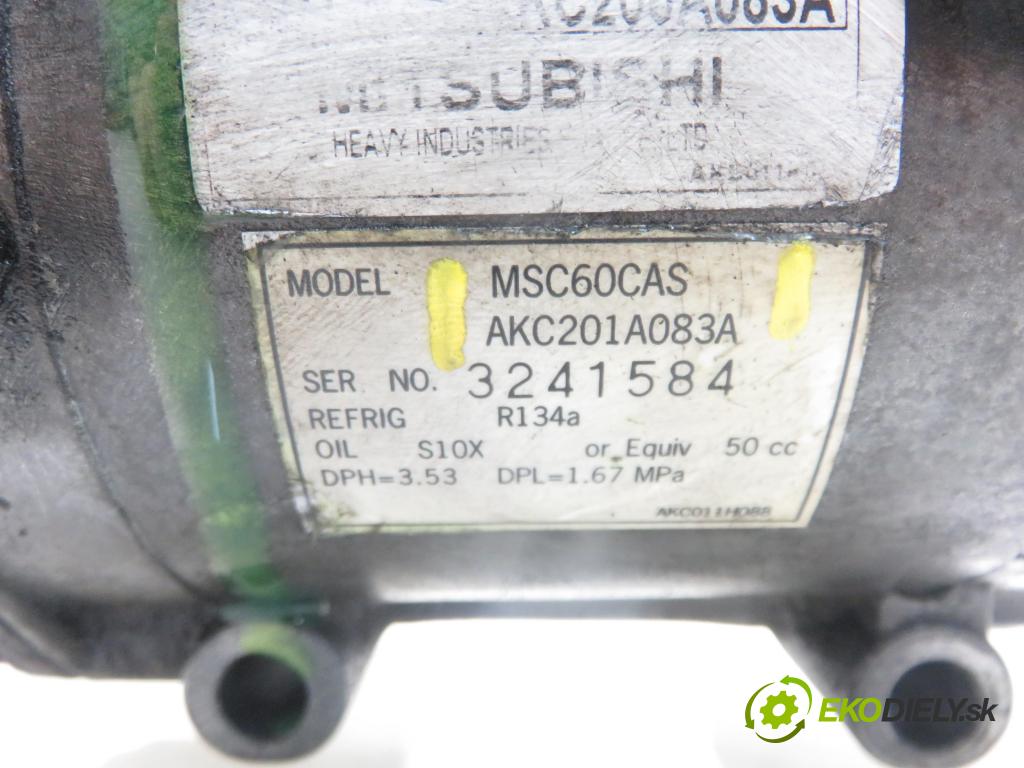 SUZUKI SX4 (EY, GY) CROSSOVER 2008 79,00 1.6 VVT 4x4 (RW 416) 107 - M16A 1586,00 KOMPRESOR: klimatizácie AKC201A083A ; MSC60CAS (Kompresor klimatizácie)