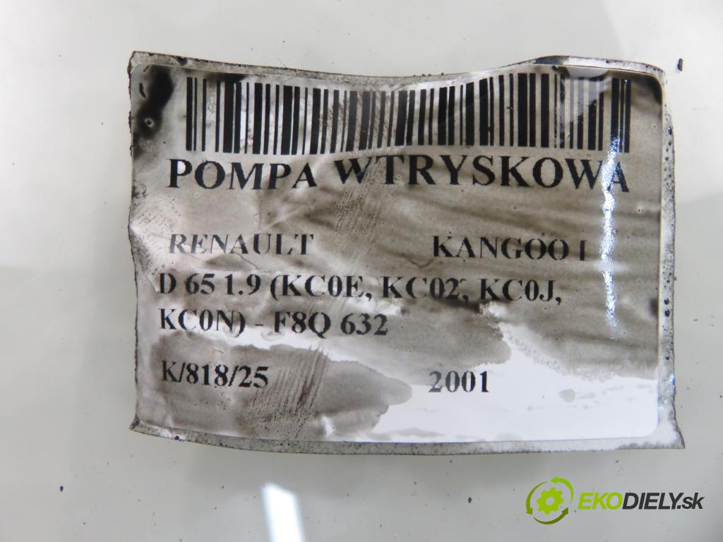 RENAULT KANGOO (KC0/1_) FURGON 2001 47,00 1.9 D 1870,00 Pumpa vstrekovacia R8640A111B ; 7700115073 (Vstrekovacie čerpadlo)