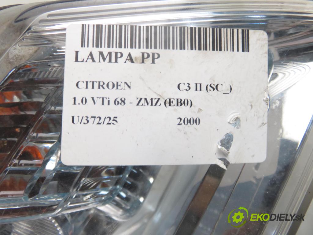 CITROEN C3 II (SC_) HB 2000 50,00 1.0 VTi 68 - ZMZ (EB0) 999,00 Svetlo PP 9677033880