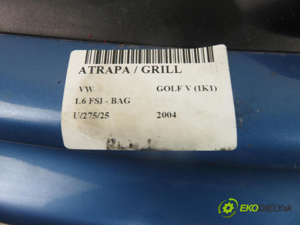 VW GOLF V (1K1) HB 2004 85,00 1.6 FSI - BAG 1598,00 mřížka / maska 1K0853655