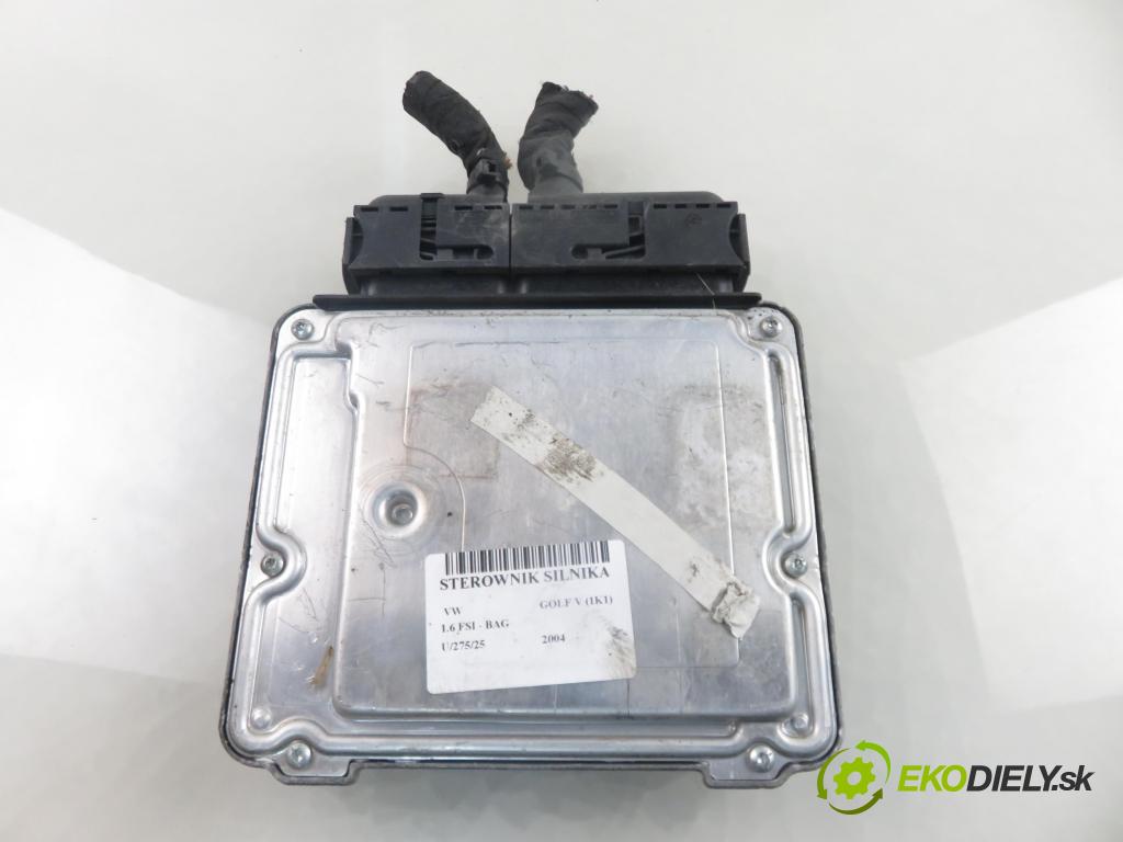 VW GOLF V (1K1) HB 2004 85,00 1.6 FSI - BAG 1598,00 Riadiaca jednotka Motor 03C906056BA
