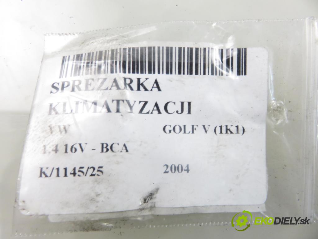 VW GOLF V (1K1) HB 2004 55,00 1.4 16V - BCA 1390,00 KOMPRESOR: klimatizácie 1K0820803F ; 4471804344 (Kompresor klimatizácie)