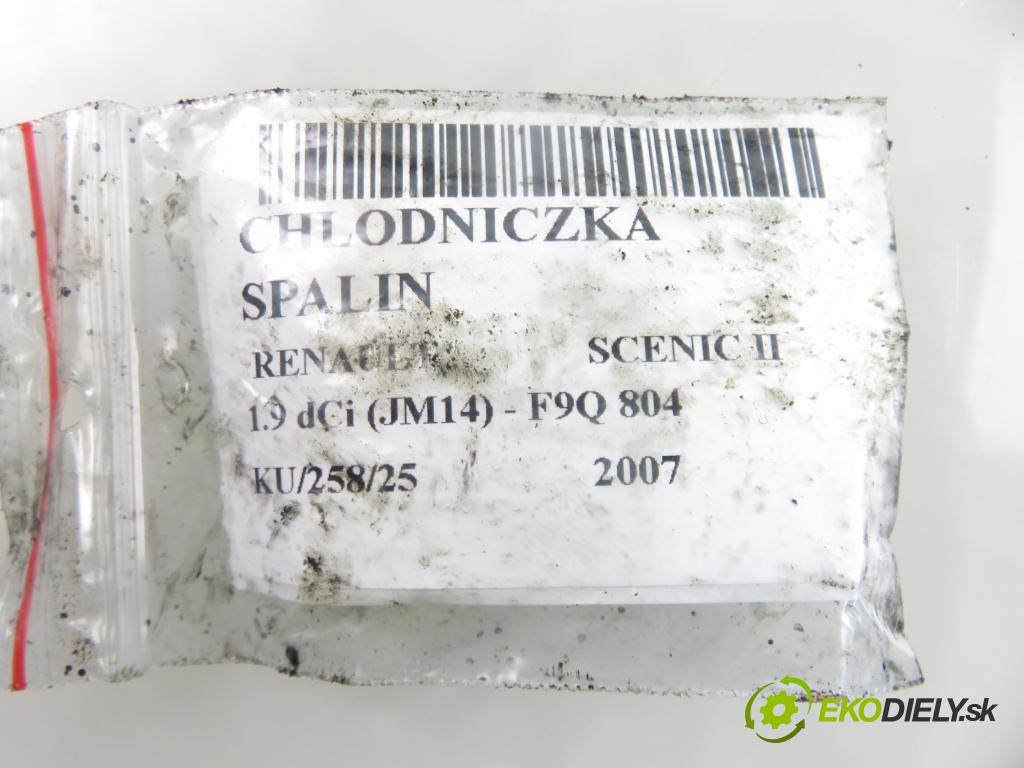 RENAULT SCENIC II (JM0/1_) MINIVAN 2007 0,00 1.9 dCi (JM14) - F9Q 804 1870,00 Chladič spalín 8200657537 ; 8200620695