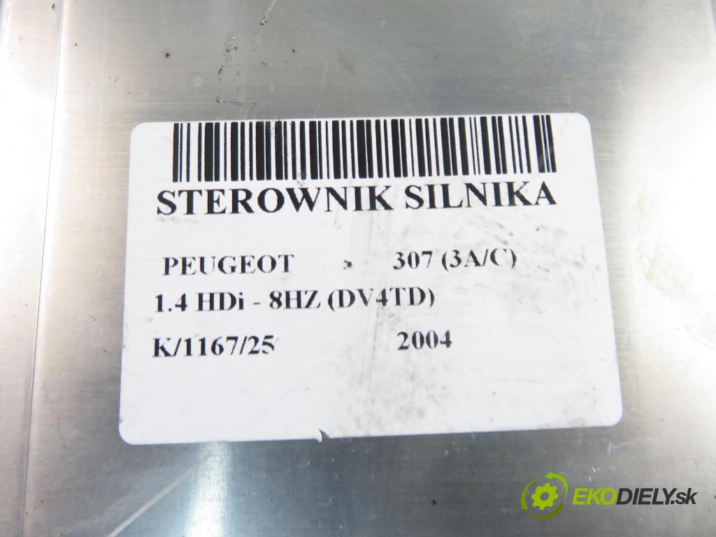 PEUGEOT 307 (3A/C) HB 2004 50,00 1.4 HDi - 8HZ (DV4TD) 1398,00 Riadiaca jednotka Motor 0281011090 ; 9654984380