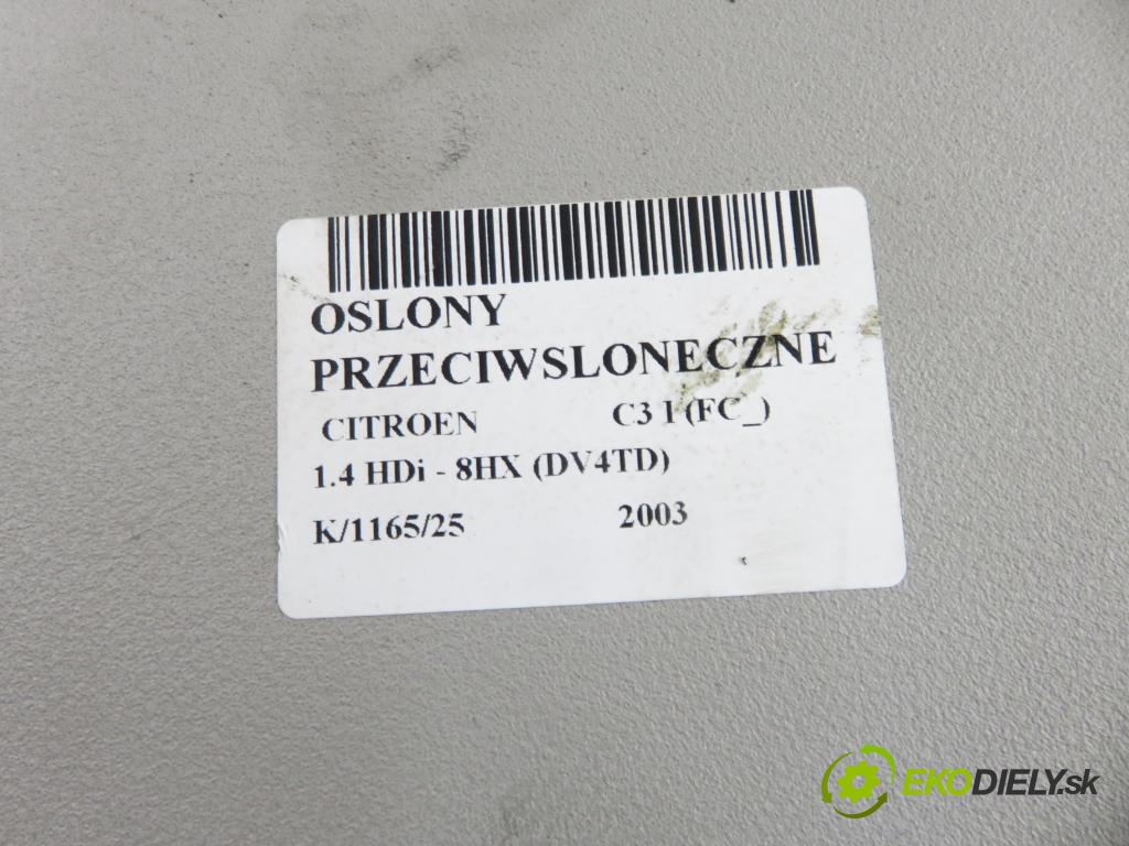 CITROEN C3 I (FC_) HB 2003 50,00 1.4 HDi 8V - 8HX 1398,00 KRYTY SLUNEČNÍ SVĚTLO